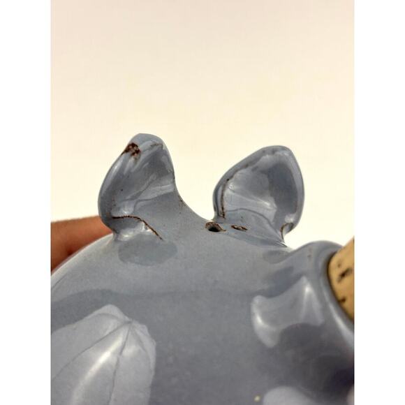 VTG Pig Morgan Ceramic Pottery Shaker Gray Glaze Kitsch - Picture 15 of 16
